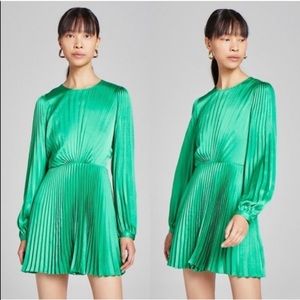 A.L.C. Tavi Dress in Green Pleated Size 0